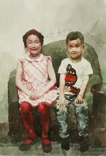 My grandson von Chunguang Ma, Malerei kaufen auf Singulart