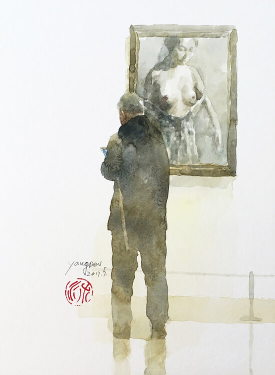 The Elder at the Exhibition Chunguang Ma