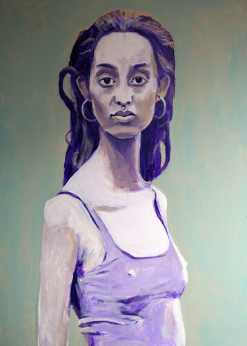 mädchen mit nasenring von lutz bolldorf, Malerei kaufen auf Singulart