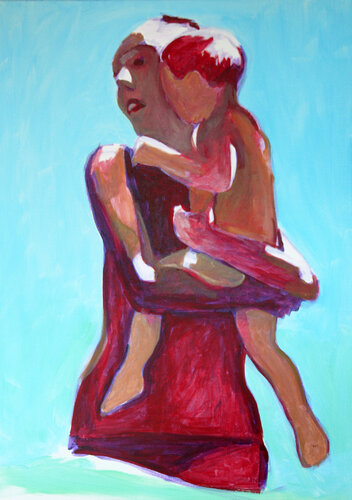 mutter mit kind von lutz bolldorf, Malerei kaufen auf Singulart