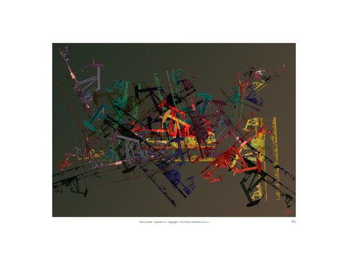 Puits de pétrole by Christian Paboeuf, Work on Paper for Sale on Singulart