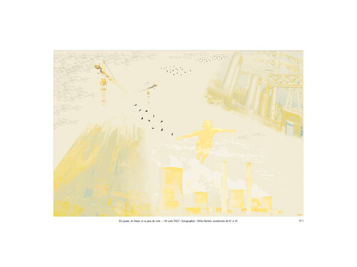 Du jaune, du blanc et un peu de noir... par Christian Paboeuf, Digital en vente sur Singulart