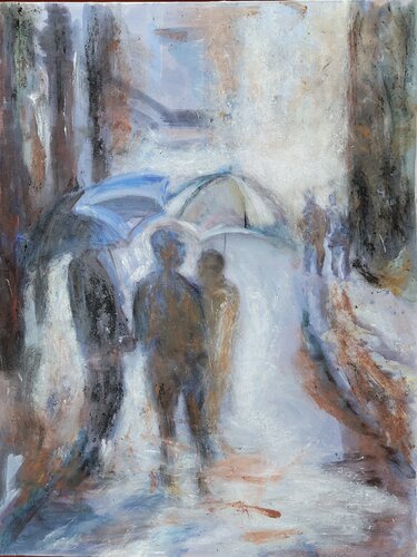 Lombard Street par Christian Delavelle, Peinture en vente sur Singulart