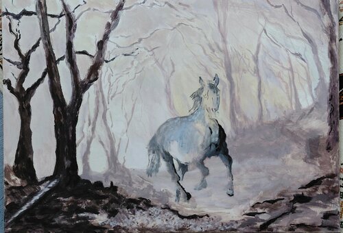 Pur-sang bleu di Christian Delavelle, Pittura in vendita su Singulart