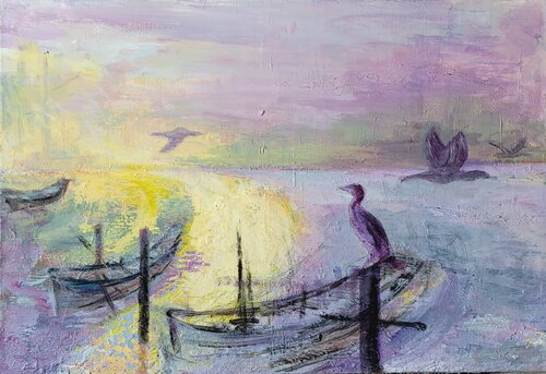 Mer Egée di Christian Delavelle, Pittura in vendita su Singulart