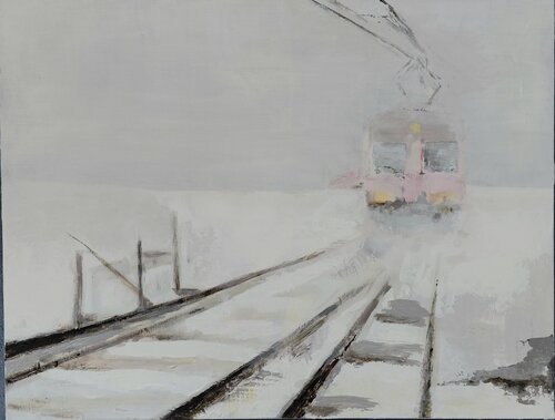 Poste d'aiguillage von Christian Delavelle, Malerei kaufen auf Singulart