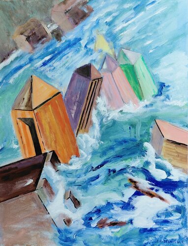 Changement climatique di Christian Delavelle, Pittura in vendita su Singulart