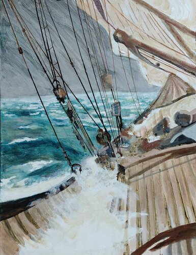 Grand voile di Christian Delavelle, Pittura in vendita su Singulart