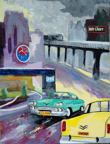 Brooklyn Heigths by Christian Delavelle, 油畫 for Sale on Singulart