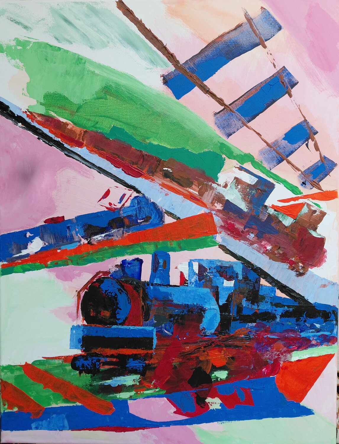 Type B - Darjeeling Himalayan Railway Christian Delavelle Original painting for sale