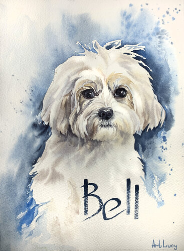 Custom pet portrait to order by Olena Horova, Painting for Sale on Singulart