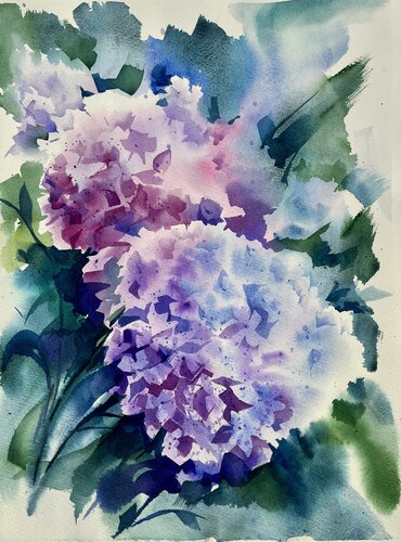 Hydrangea van Olena Horova, Schilderij te koop op Singulart