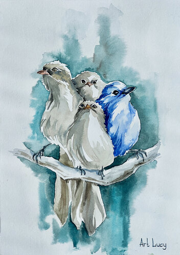 Four friends by Olena Horova, Painting for Sale on Singulart