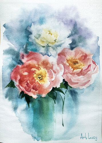 Peony Sketch von Olena Horova, Malerei kaufen auf Singulart