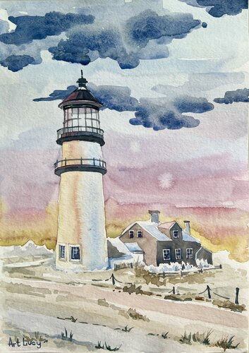 Lighthouse by Olena Horova, Painting for Sale on Singulart