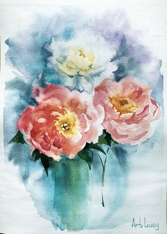 Peony Sketch Olena Horova