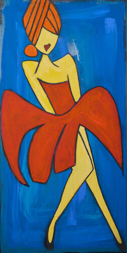 la danse en rouge 2 di BA-G., Pittura in vendita su Singulart