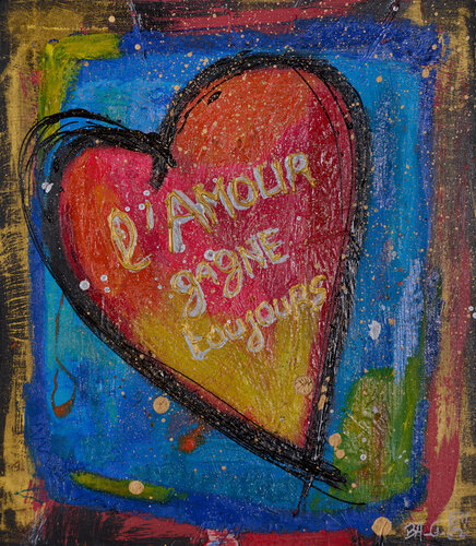 L 'amour gagne toujours von BA-G., Malerei kaufen auf Singulart