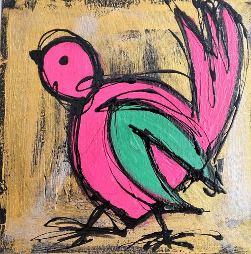 En rose et vert von BA-G., Malerei kaufen auf Singulart