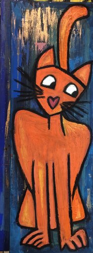Chat fouine par BA-G., Peinture en vente sur Singulart