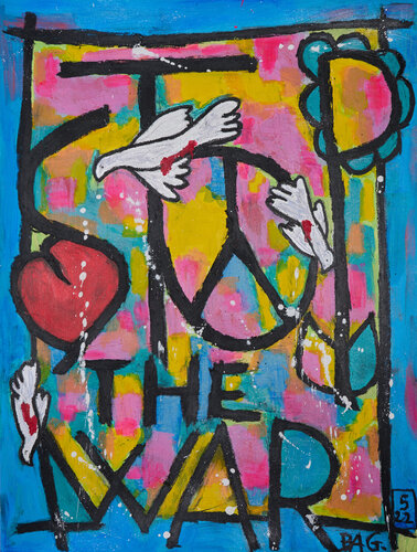 Stop the War van BA-G., Schilderij te koop op Singulart