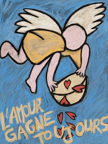 L'amour gagne toujours von BA-G., Druck kaufen auf Singulart