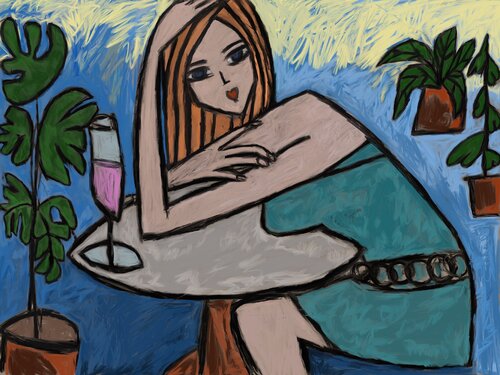 COCO en terrasse van BA-G., Afdruk te koop op Singulart
