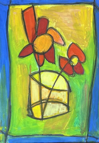 Fleurs art déco de BA-G., Digital a la venta en Singulart