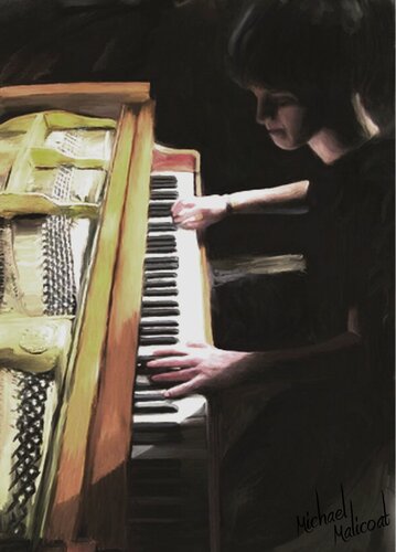 The young pianist van michael malicoat, Digitaal te koop op Singulart