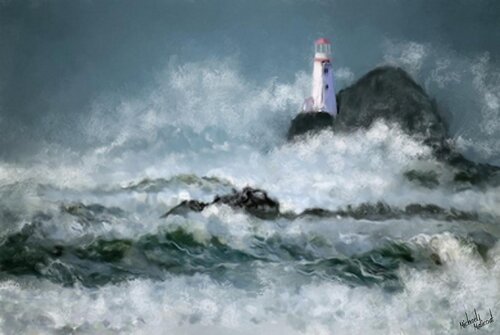 Angry seas van michael malicoat, Digitaal te koop op Singulart