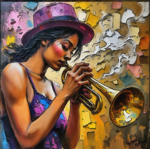 LADY PLAYS THE BLUES von michael malicoat, Digital kaufen auf Singulart