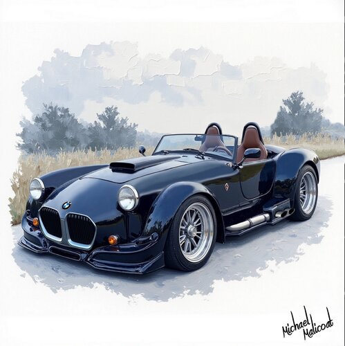 BMW 6.5L V12 DUAL TURBO 1800HP CONCEPT CAR BY MICHA DESIGNS di michael malicoat, Digitale in vendita su Singulart