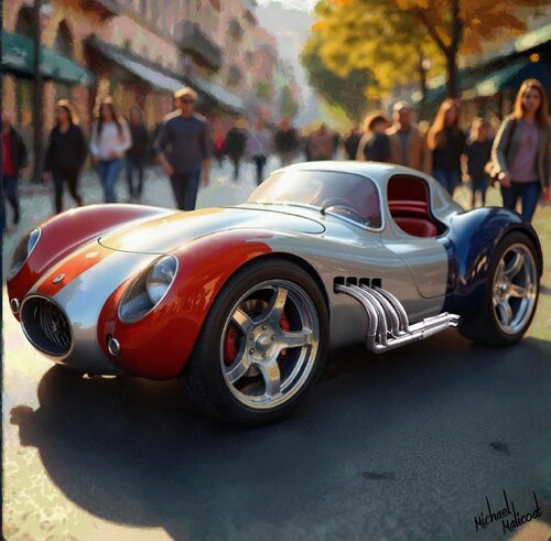 DUAL TURBO SCRAMBLER MK6 designs by Micha van michael malicoat, Digitaal te koop op Singulart