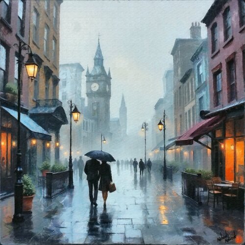 CLOCKTOWER LANE di michael malicoat, Digitale in vendita su Singulart