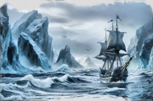 THE NORTH WEST PASSAGE BELLOT STRAIT von michael malicoat, Digital kaufen auf Singulart