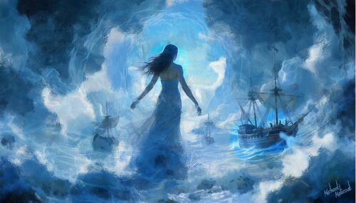 REALM OF THE SIRENS de michael malicoat, Digital a la venta en Singulart