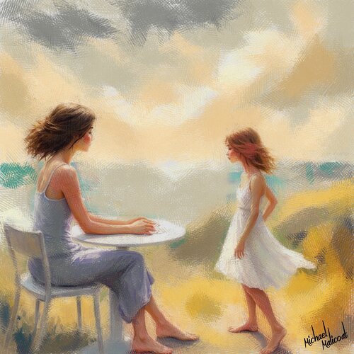 A mother daughter moment by michael malicoat, 디지털 for Sale on Singulart