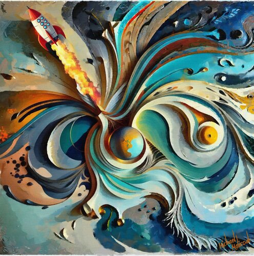 ESCAPE FROM SURREALVILLE de michael malicoat, Digital a la venta en Singulart