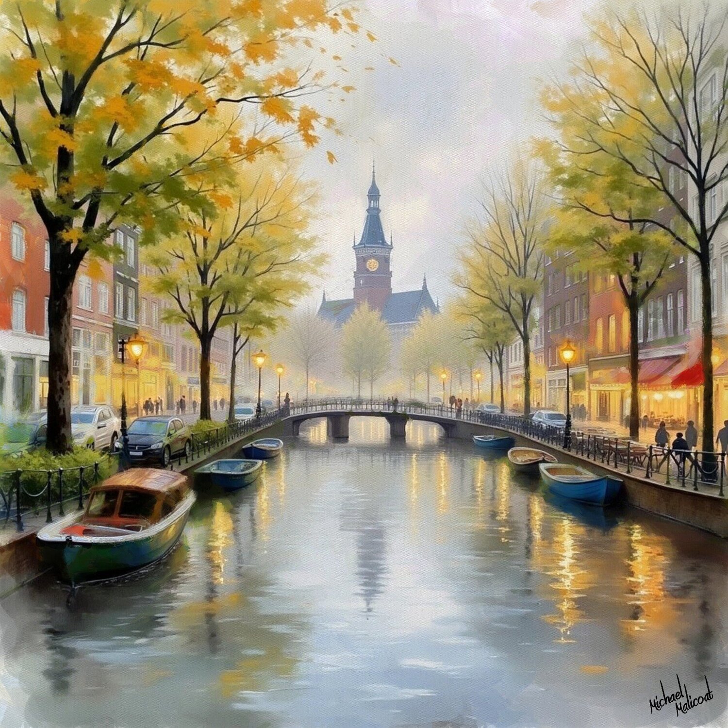 THE CANALS OF AMSTERDAM #16 michael malicoat