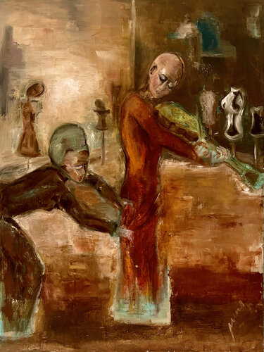 the dressmaker (la sarta) de Alessandro Pumo, Pintura a la venta en Singulart