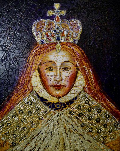 Elizabeth I. by Anja Semling, 회화 for Sale on Singulart