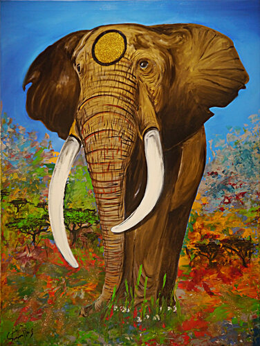 Solaris-Elephas de Anja Semling, Pintura a la venta en Singulart