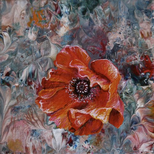Orientalische Mohnblüte by Anja Semling, Painting for Sale on Singulart