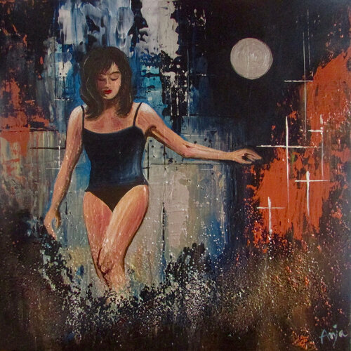 Selbstportrait van Anja Semling, Schilderij te koop op Singulart