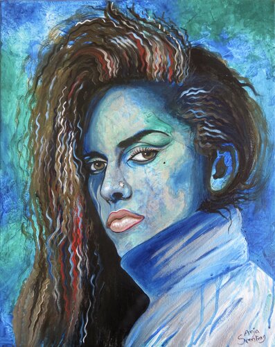 Androgyn – Pete Burns von Anja Semling, Malerei kaufen auf Singulart