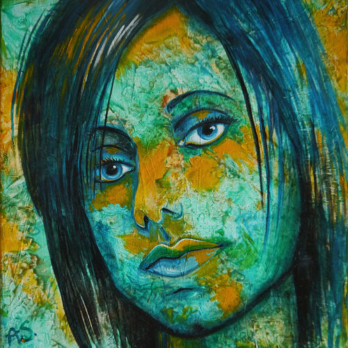 Intensiver Blick PJ Harvey von Anja Semling, Malerei kaufen auf Singulart