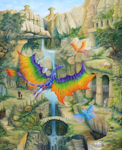 oil painting reference number 163892 magical surrealism landscape von Gregory Pyra PIRO, Malerei kaufen auf Singulart