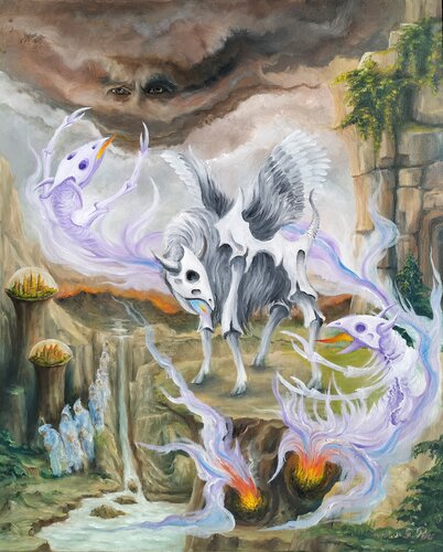 Gregory Pyra PIRO oil painting ref 745290, magical realism fantasy and surrealism landscape von Gregory Pyra PIRO, Malerei kaufen auf Singulart