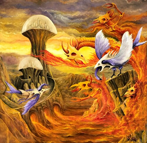 Gregory Pyra PIRO oil painting ref 430165, surrealism and fantasy art von Gregory Pyra PIRO, Malerei kaufen auf Singulart