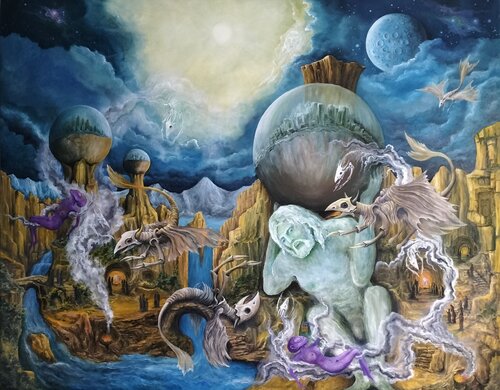 Gregory Pyra PIRO Oil Painting ref 564125, Dream Surrealism Fantasy Art von Gregory Pyra PIRO, Malerei kaufen auf Singulart
